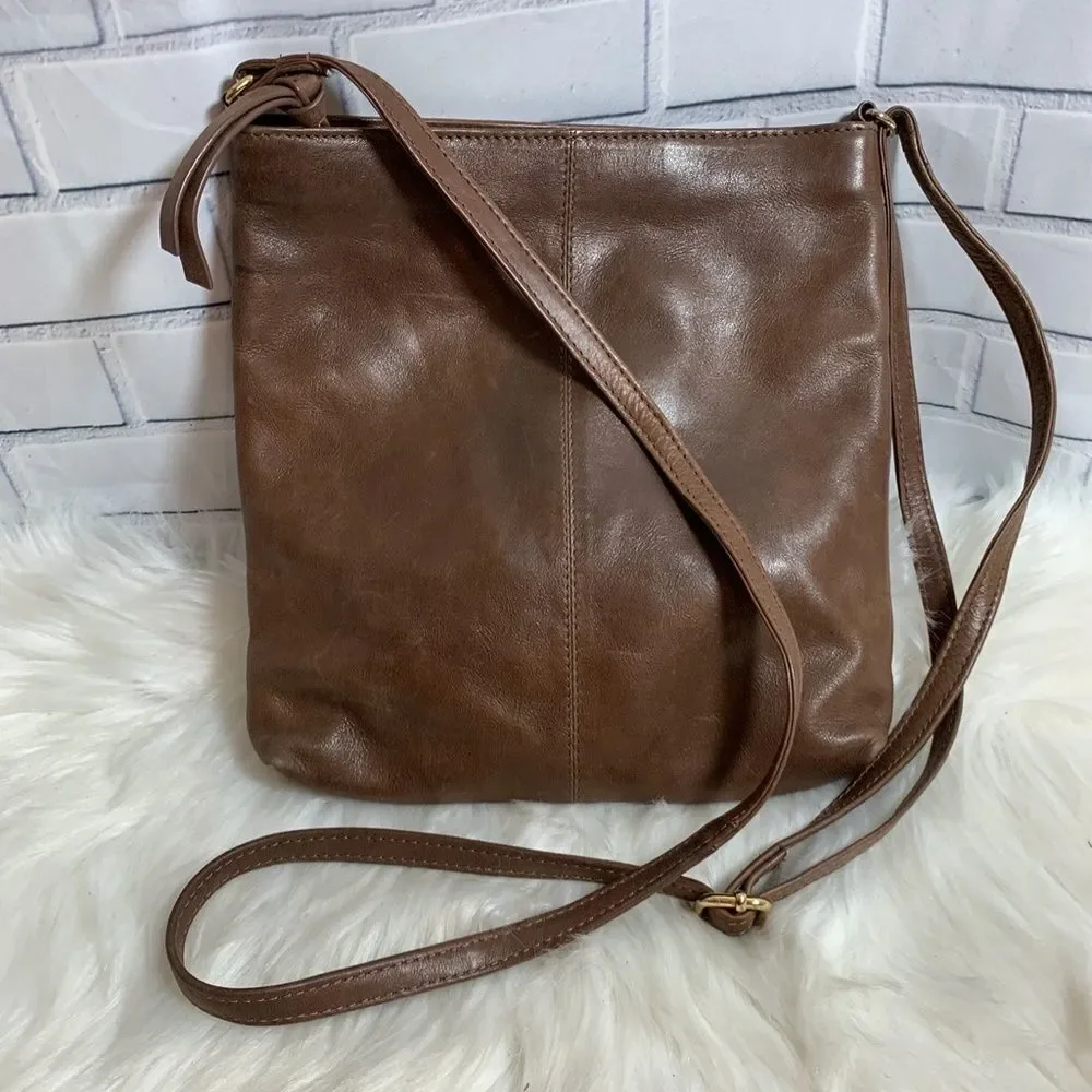 Estalon Brown Leather Crossbody Bag‎